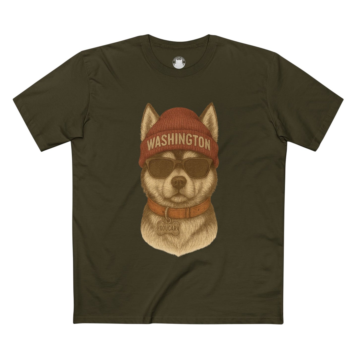 Cool Washington Husky Tee, Graphic T-Shirt, Dog Lover Gift, Casual Wear, Unique Animal Design, Summer Fashion
