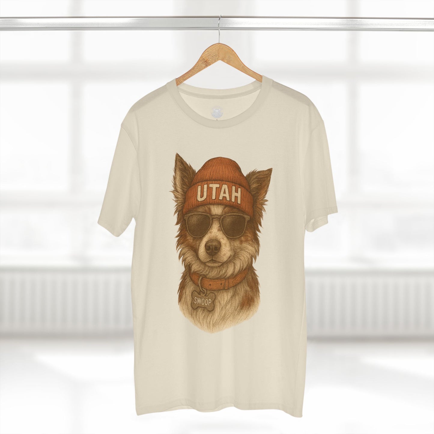 Cool Dog Utah T-Shirt, Pet Lover Tee, Casual Wear, Gift for Dog Owners, Summer Fashion, Unique Animal Art