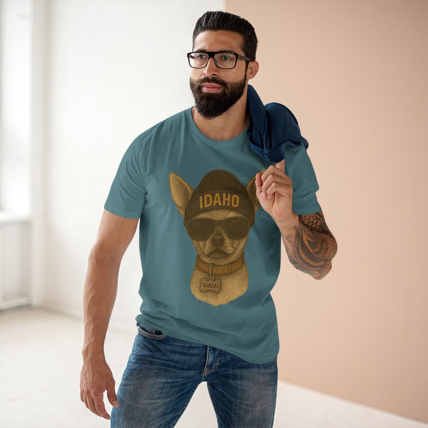 Cool Idaho Dog Tee, Pet Lover Shirt, Funny Animal Top, Idaho Pride Gift, Casual Everyday Wear, Dog Mom Apparel