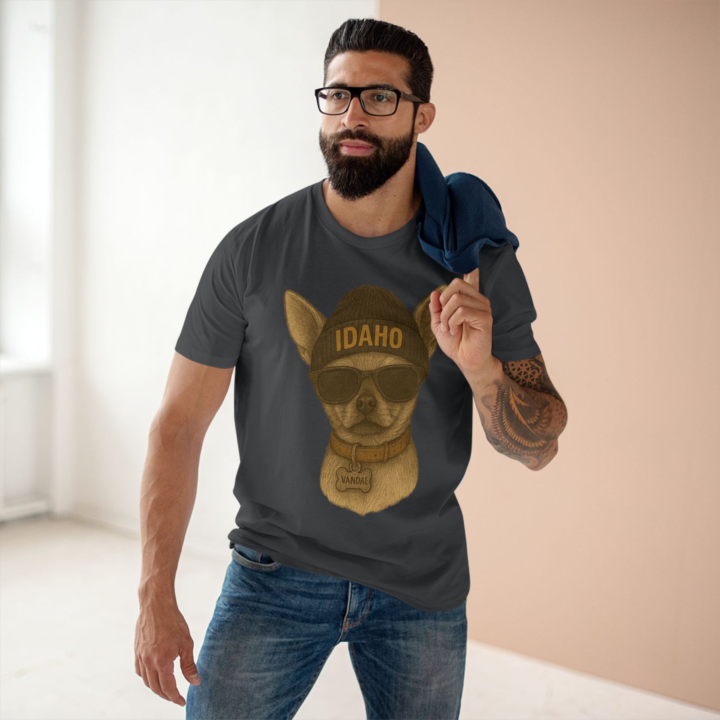 Cool Idaho Dog Tee, Pet Lover Shirt, Funny Animal Top, Idaho Pride Gift, Casual Everyday Wear, Dog Mom Apparel