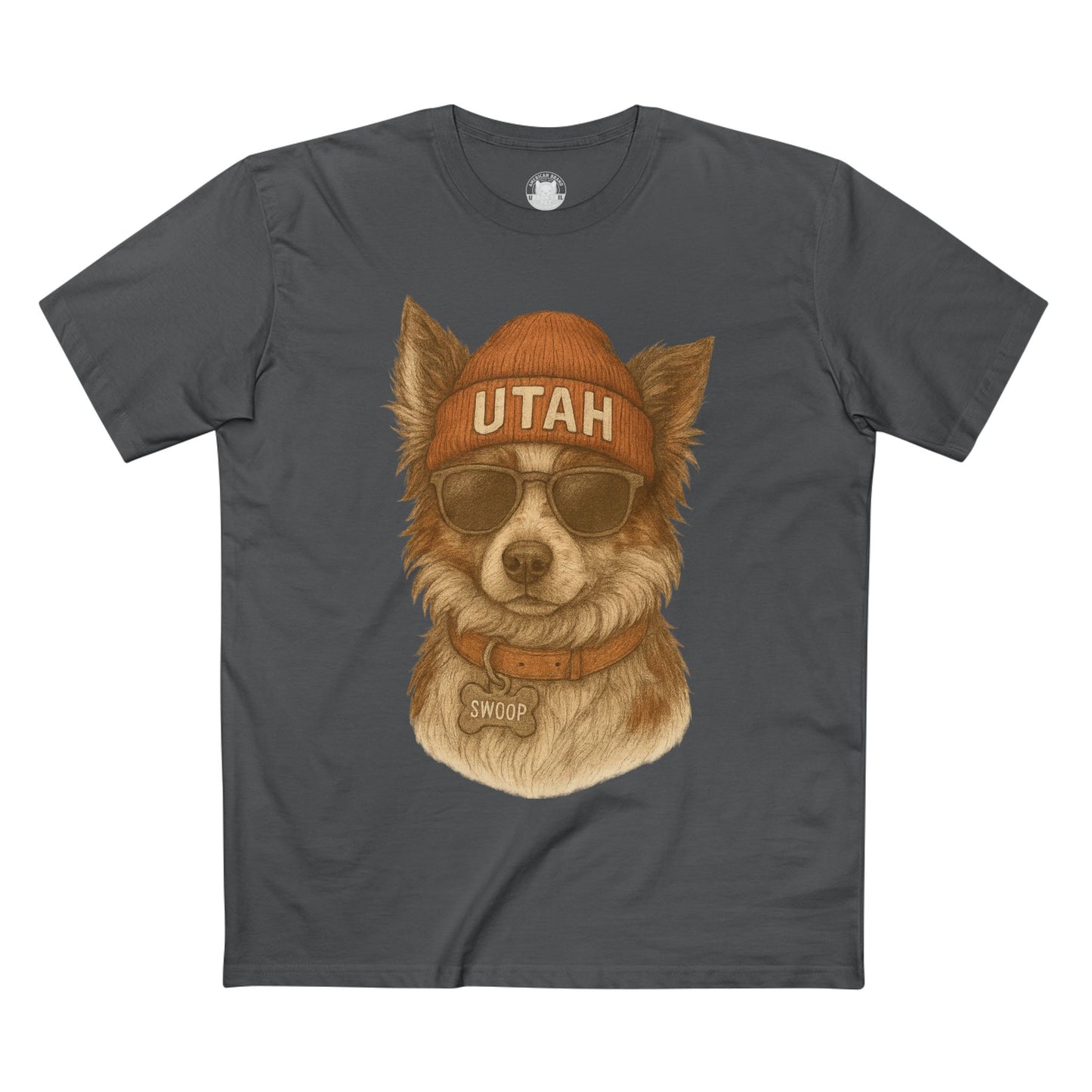 Cool Dog Utah T-Shirt, Pet Lover Tee, Casual Wear, Gift for Dog Owners, Summer Fashion, Unique Animal Art