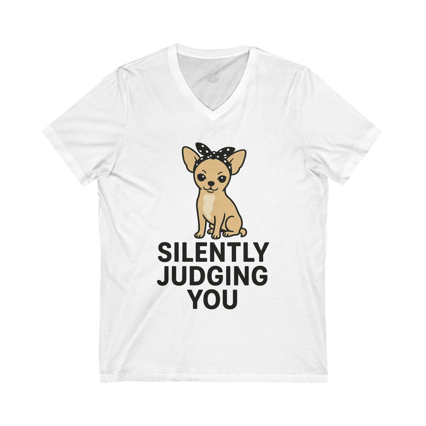 Silently Judging You chihuahua v-neck t-shirt