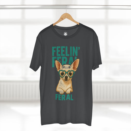Feelin' Feral Chihuahua Adult Tee, Casual Pet Lover Shirt, Gift for Dog Owners, Fun Animal Graphic Tee, Playful Everyday Wear
