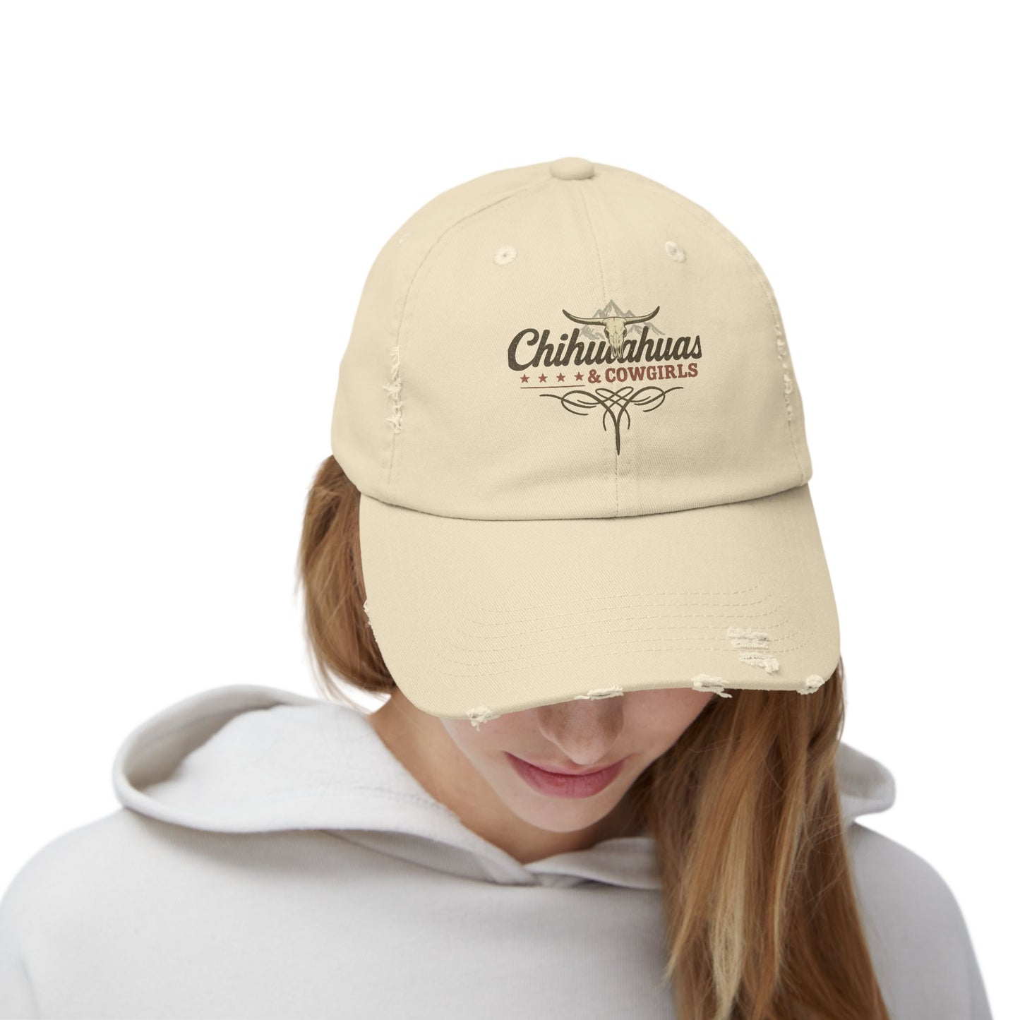 Distressed Cap - Chihuahuas and Cowgirls