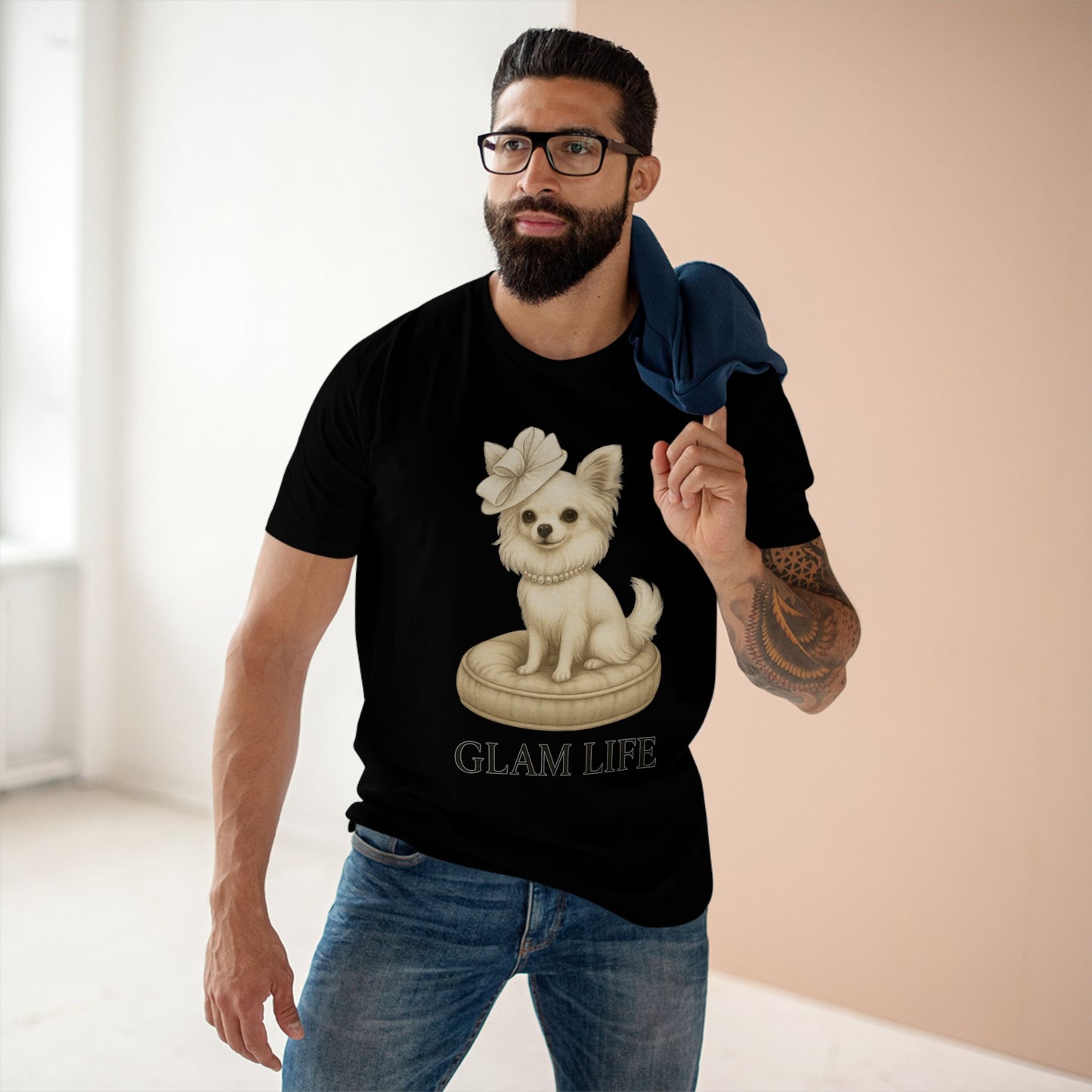 T-Shirt Chihuahua Glam Life Pearls Tee