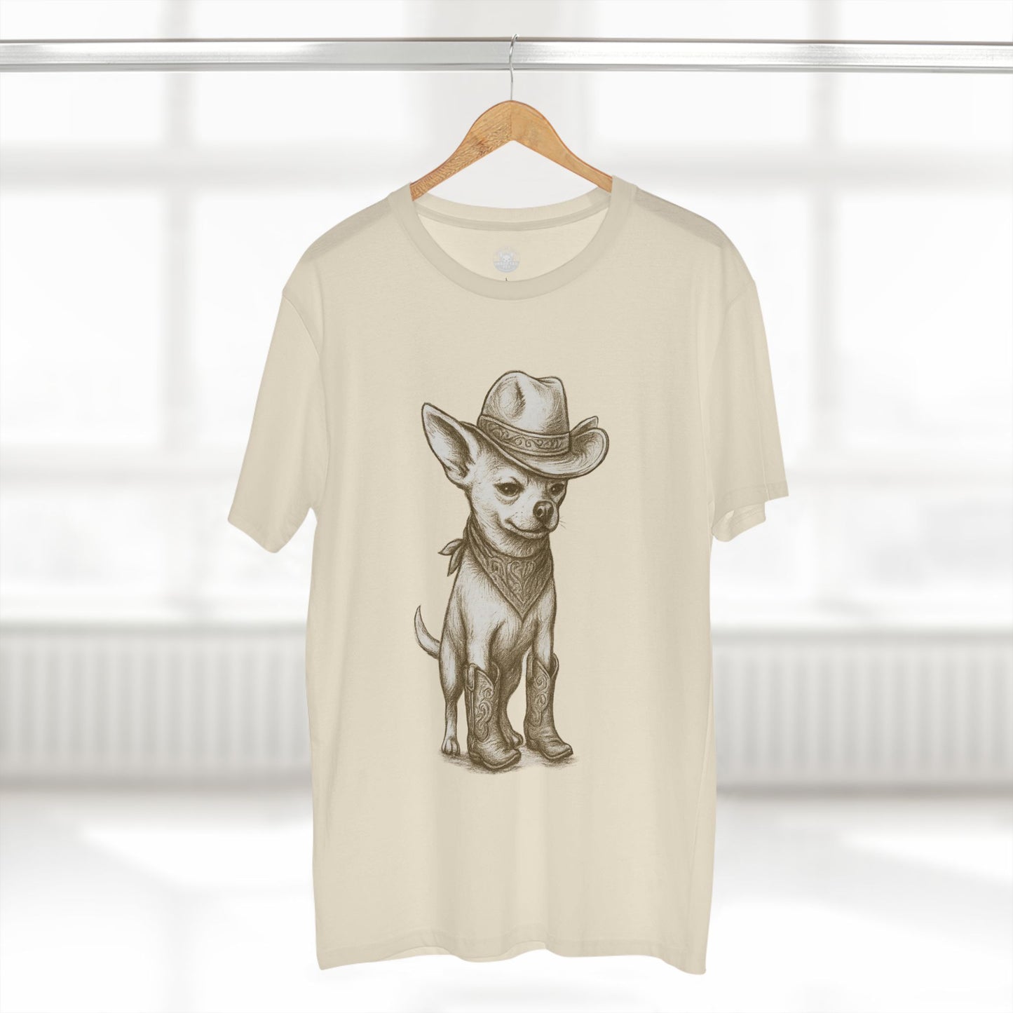 Tee Shirt with Chihuahua Cowboy Design
