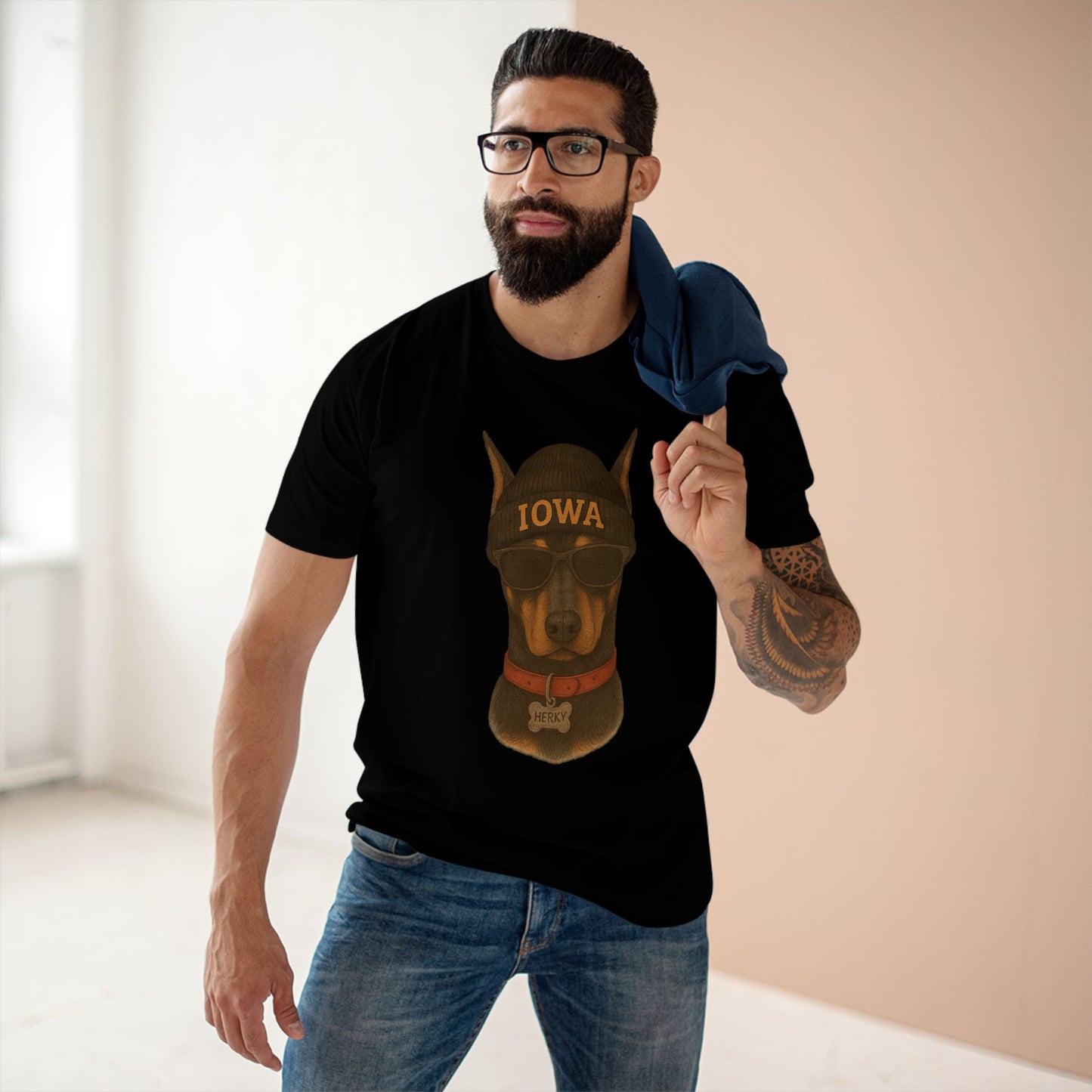 Iowa Dog Graphic Tee | Fun Pet Lover's Shirt, Dog Lover Gift, Casual Wear, Unique Graphic T-shirt