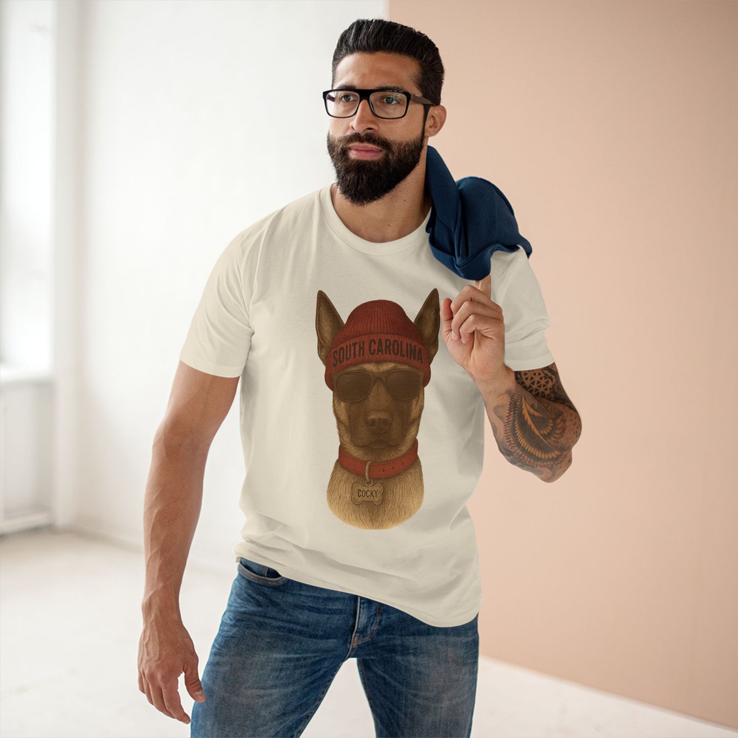 Cool Dog Lover Tee, Casual Animal T-Shirt, Perfect Gift for Pet Owners, Fun Summer Outfit, South Carolina Dog Design