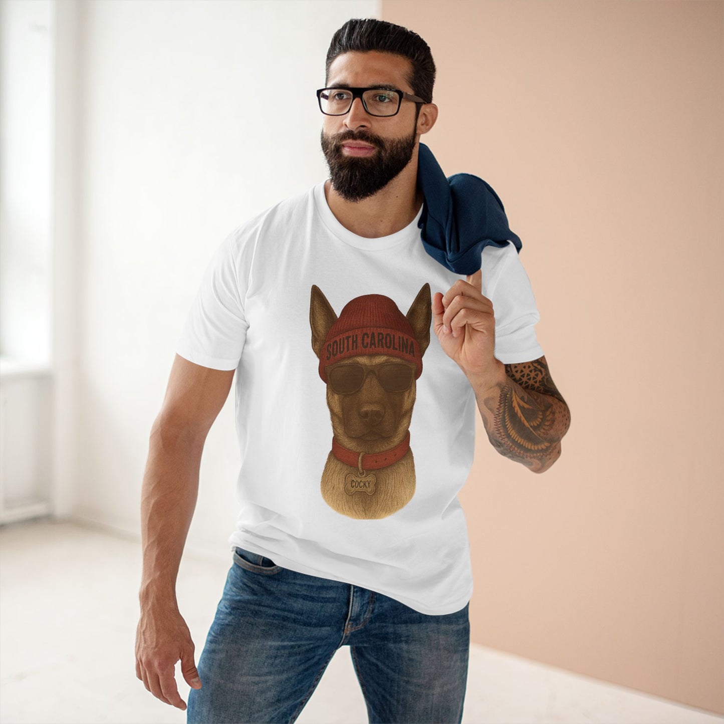 Cool Dog Lover Tee, Casual Animal T-Shirt, Perfect Gift for Pet Owners, Fun Summer Outfit, South Carolina Dog Design