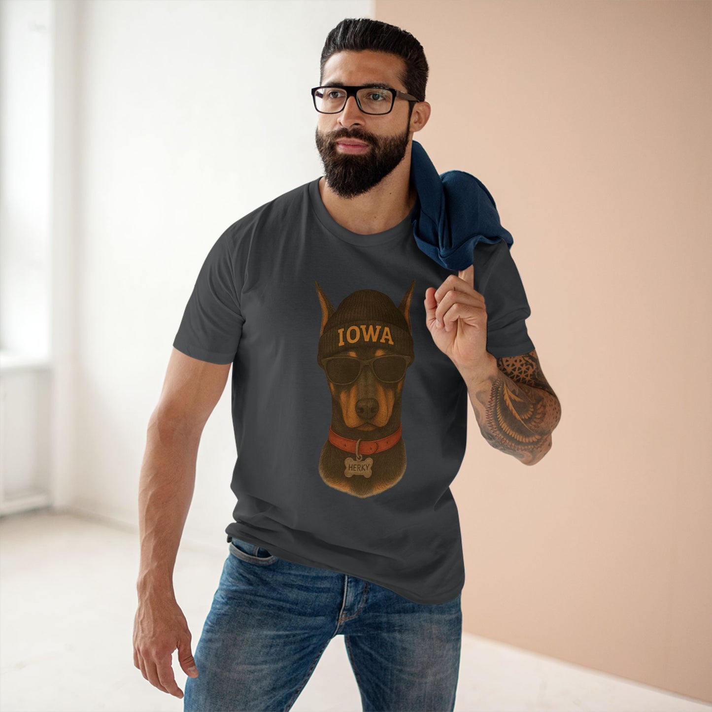 Iowa Dog Graphic Tee | Fun Pet Lover's Shirt, Dog Lover Gift, Casual Wear, Unique Graphic T-shirt