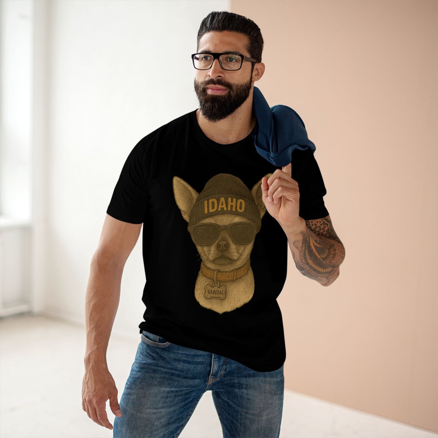Cool Idaho Dog Tee, Pet Lover Shirt, Funny Animal Top, Idaho Pride Gift, Casual Everyday Wear, Dog Mom Apparel
