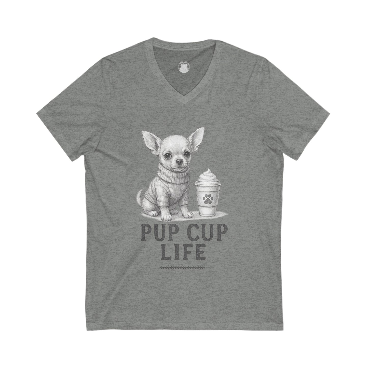 Chihuahua V-Neck Tee - Pup Cup Life