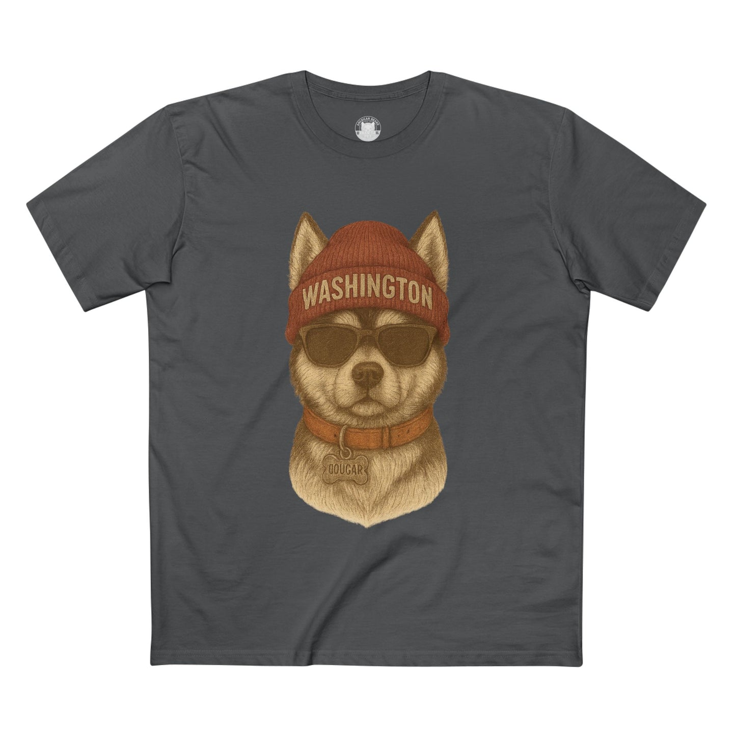 Cool Washington Husky Tee, Graphic T-Shirt, Dog Lover Gift, Casual Wear, Unique Animal Design, Summer Fashion