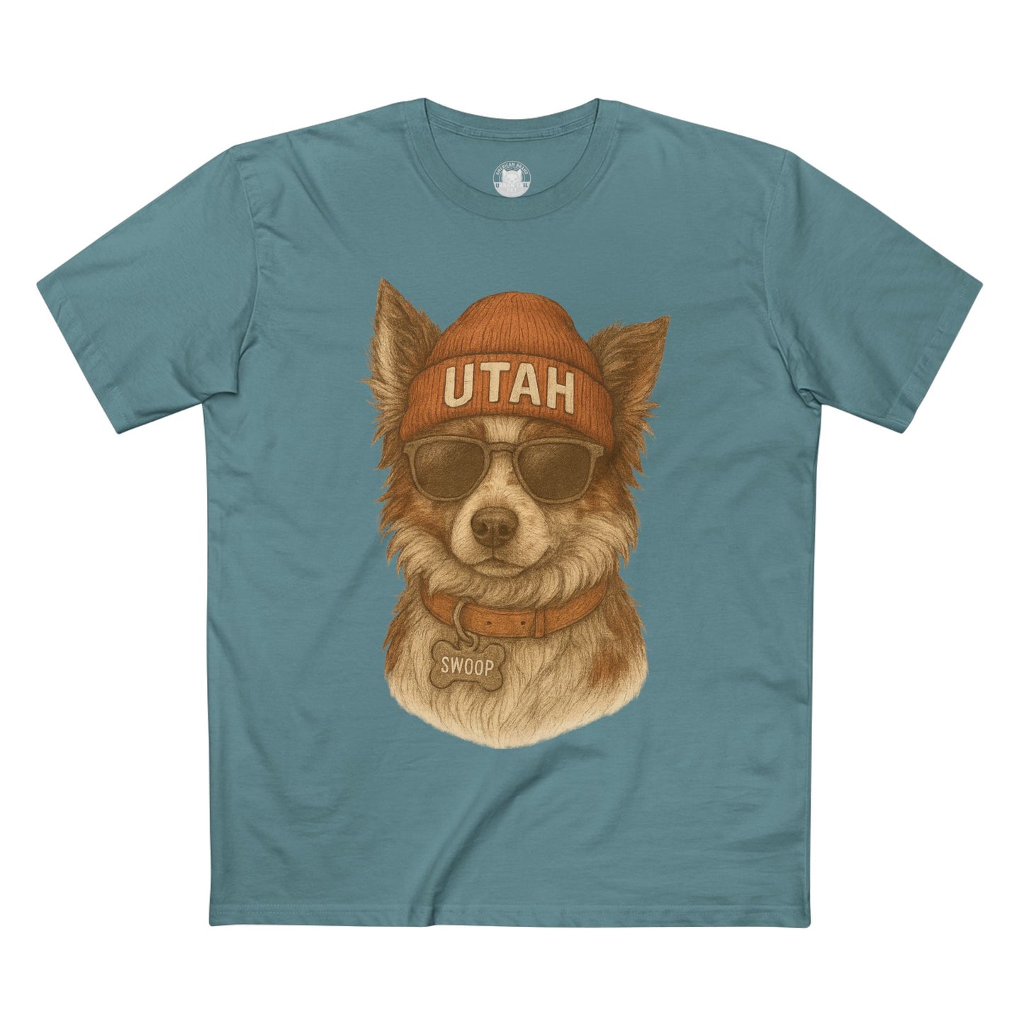 Cool Dog Utah T-Shirt, Pet Lover Tee, Casual Wear, Gift for Dog Owners, Summer Fashion, Unique Animal Art