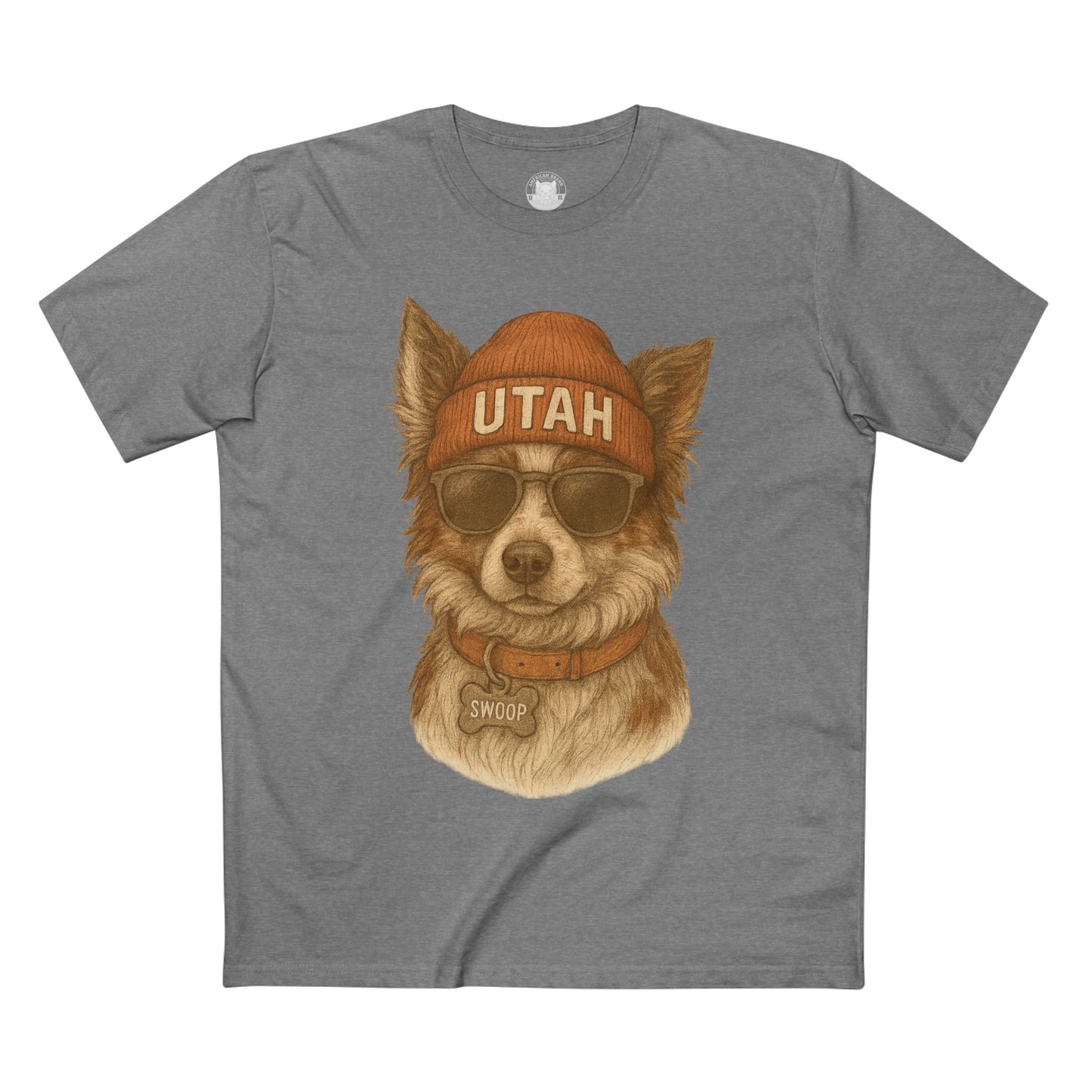 Cool Dog Utah T-Shirt, Pet Lover Tee, Casual Wear, Gift for Dog Owners, Summer Fashion, Unique Animal Art