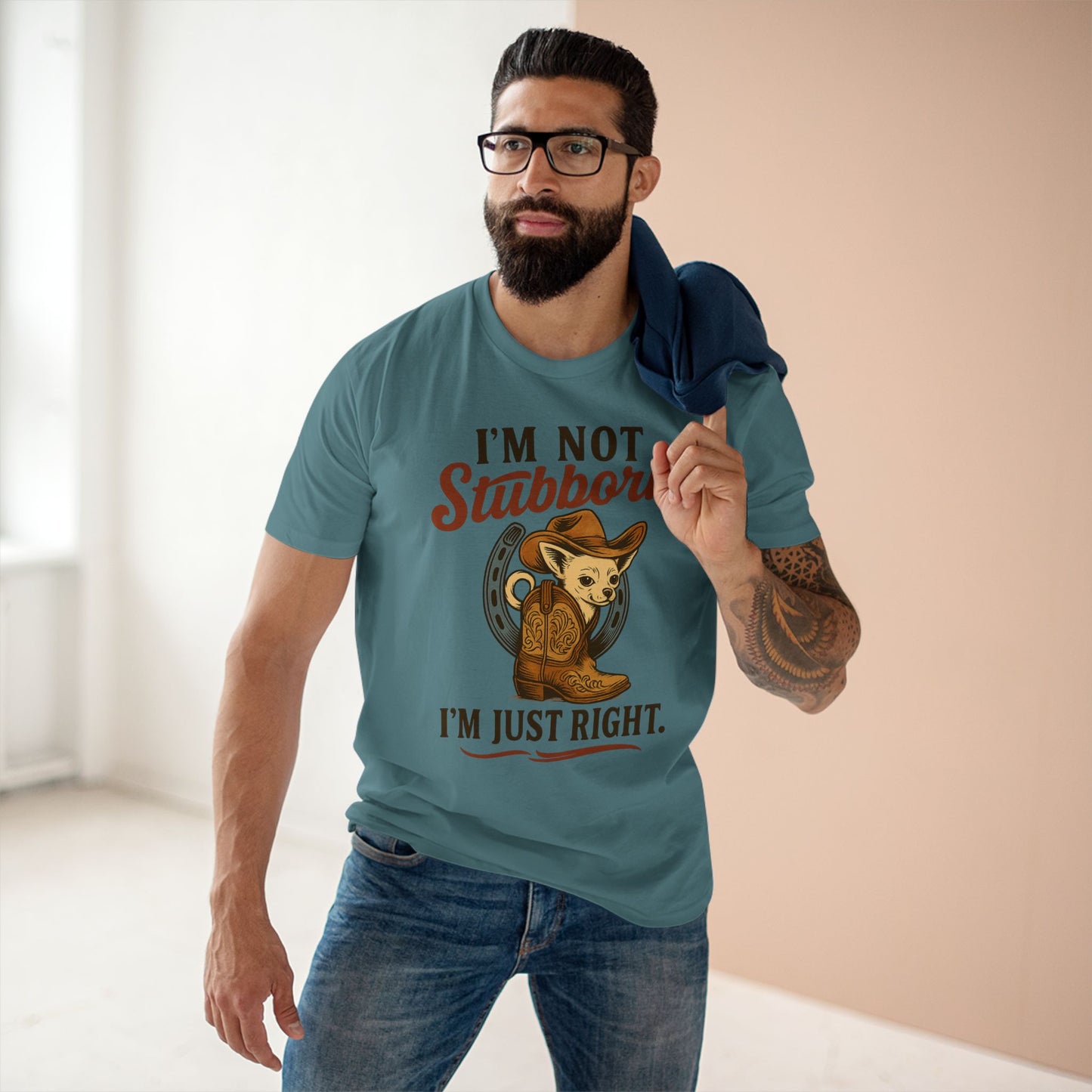 Cowboy Theme Adult Tee - I'm Not Stubborn, I'm Just Right! Funny Humor, Western Apparel, Gift for Cowpoke Lovers, Casual Wear, [...]