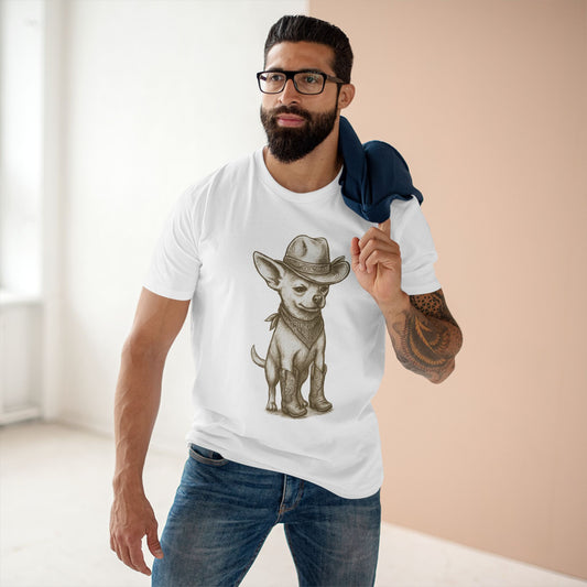 Tee Shirt with Chihuahua Cowboy Design