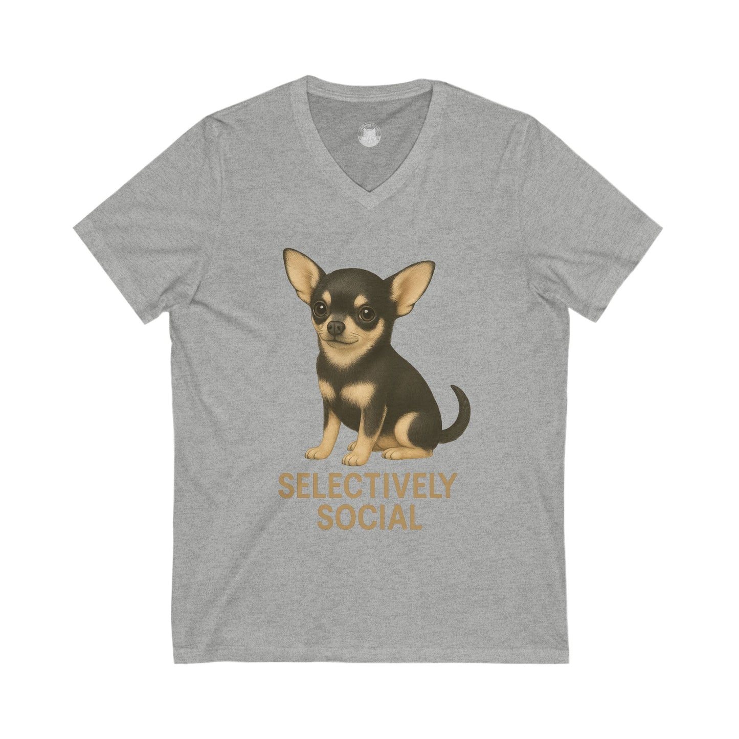 Selectively Social Chihuahua neck tee