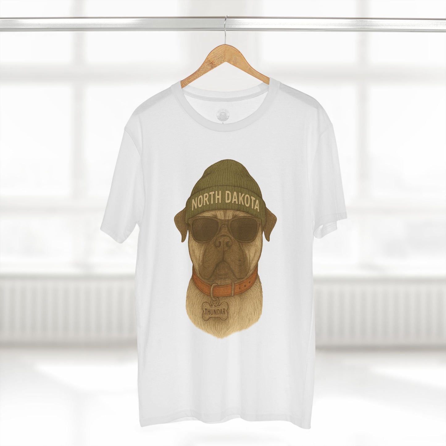 Pug Lover Tee, Dog Graphic T-Shirt, Cute Pet Apparel, Animal Lover Gift, North Dakota Humor Shirt, Casual Everyday Wear