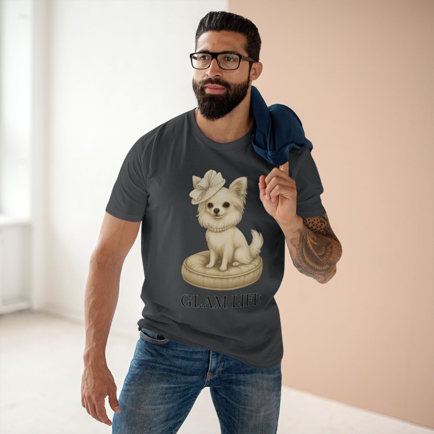 T-Shirt Chihuahua Glam Life Pearls Tee