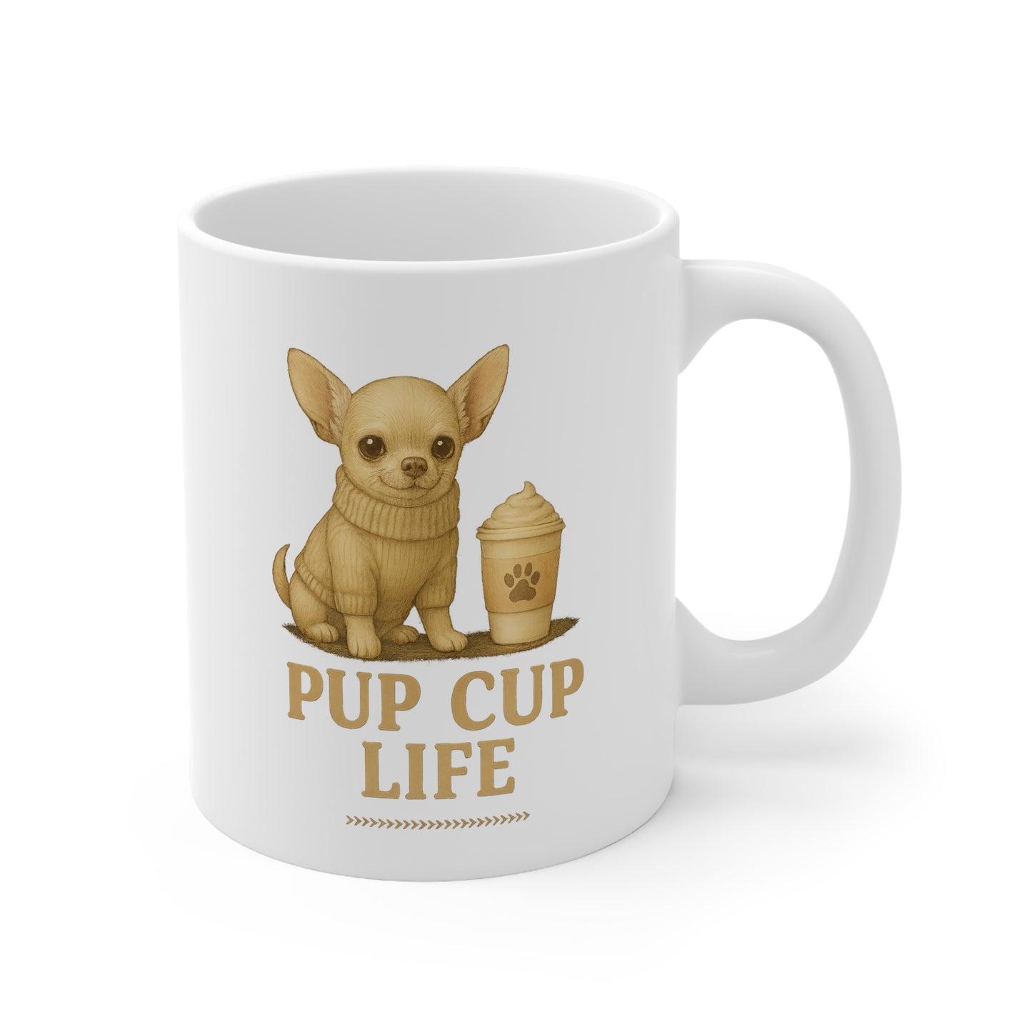 Mug - Pup Cup Life Ceramic Mug, 11oz
