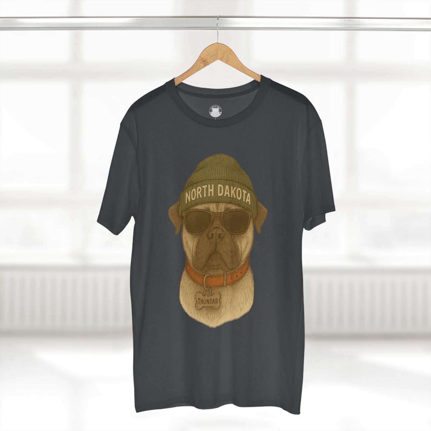 Pug Lover Tee, Dog Graphic T-Shirt, Cute Pet Apparel, Animal Lover Gift, North Dakota Humor Shirt, Casual Everyday Wear