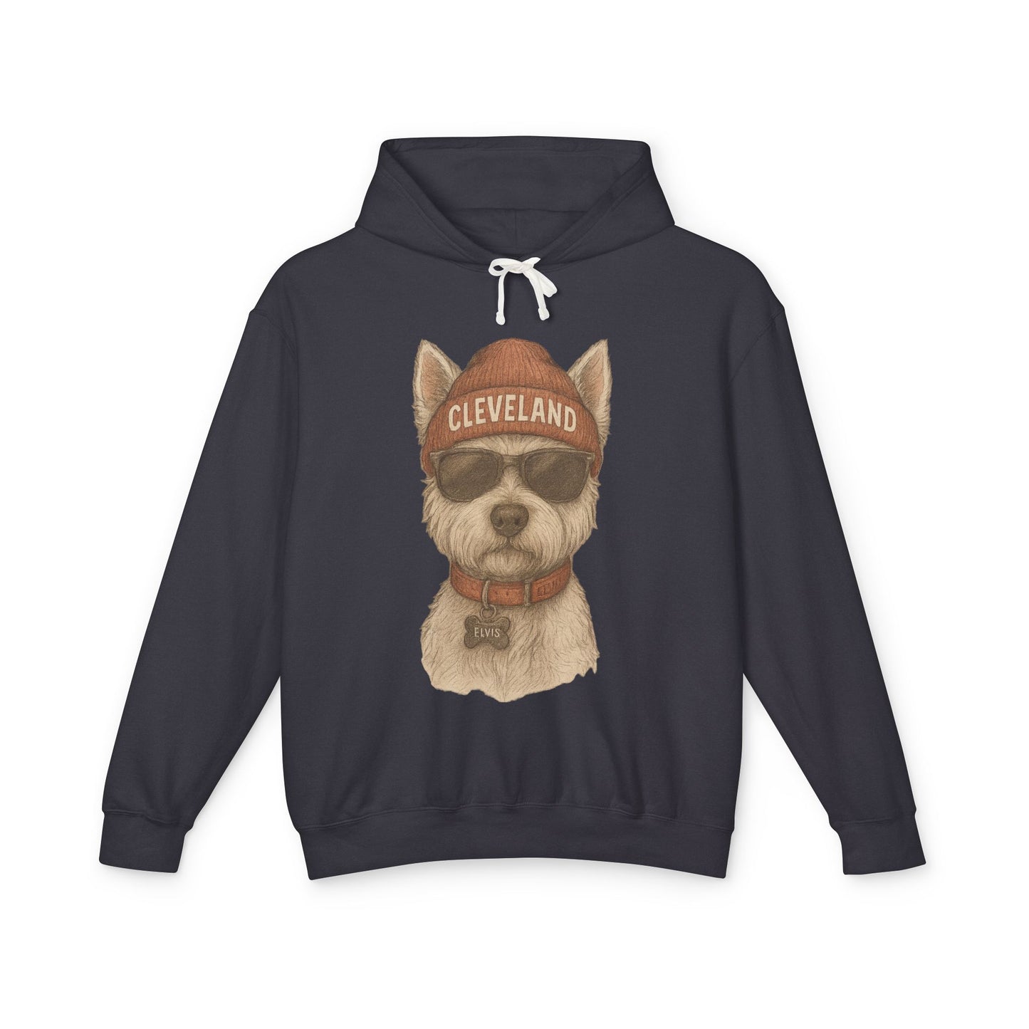 Westie Named Elvis Lightweight Hooded Sweatshirt - Ohio State Football Fans