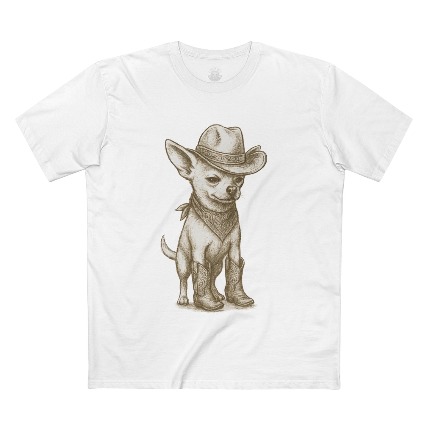 Tee Shirt with Chihuahua Cowboy Design
