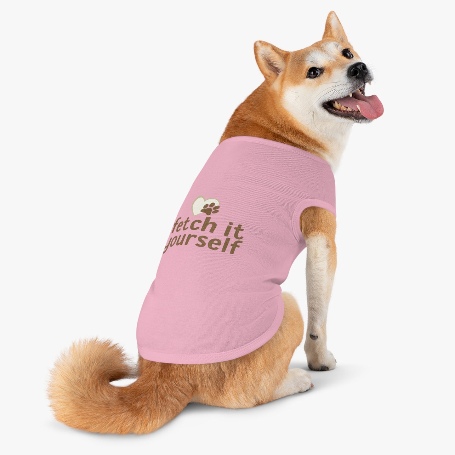 Cute Pet Tank Top with 'Fetch It Yourself' Design, Doggie Apparel for Summer, Birthday Gift for Pets, Trendy Pet Fashion, Cheerful Pet Wear