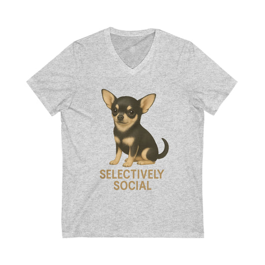 Selectively Social Chihuahua neck tee