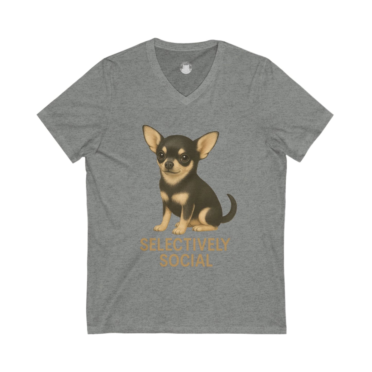 Selectively Social Chihuahua neck tee