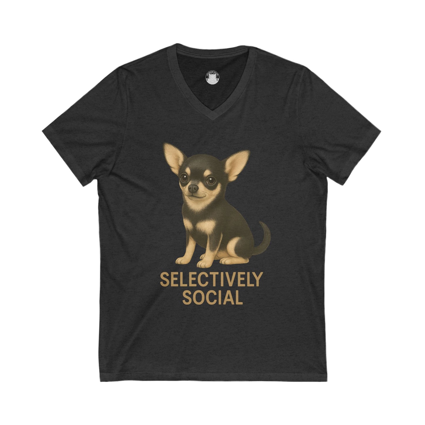 Selectively Social Chihuahua neck tee