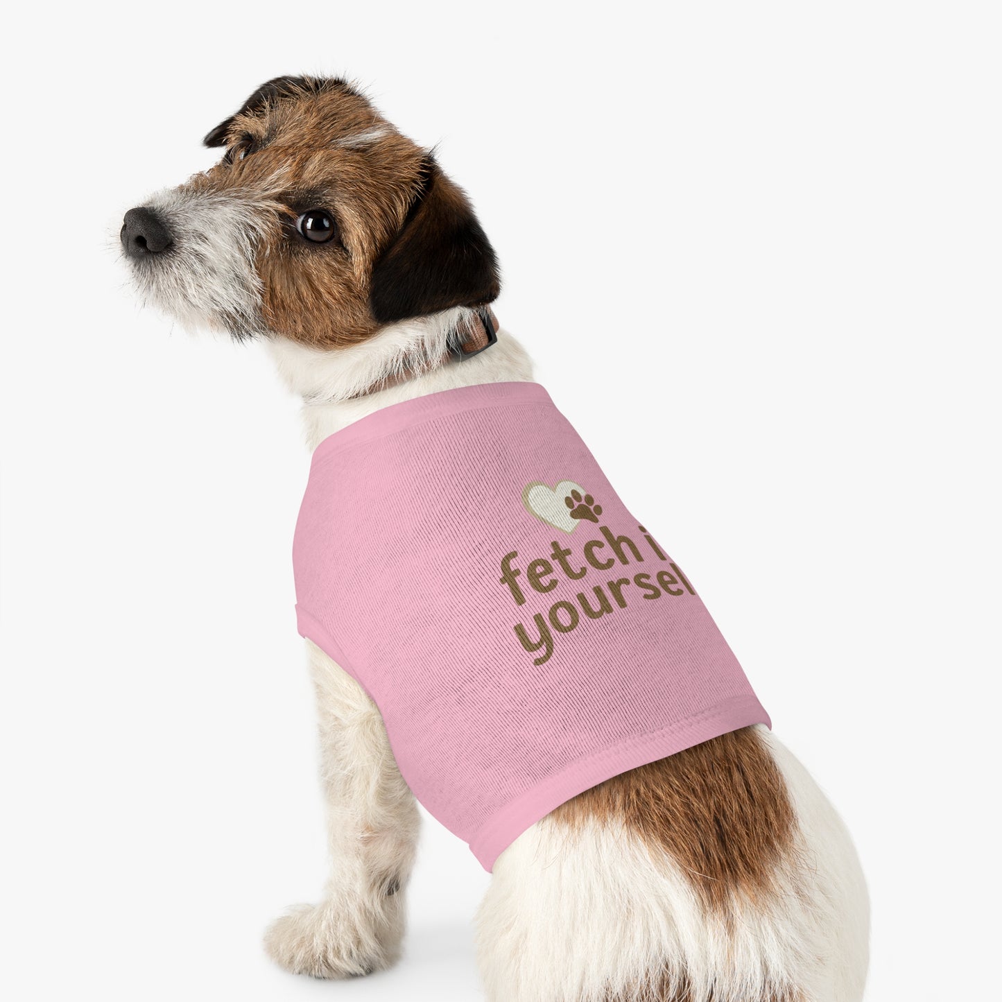 Cute Pet Tank Top with 'Fetch It Yourself' Design, Doggie Apparel for Summer, Birthday Gift for Pets, Trendy Pet Fashion, Cheerful Pet Wear