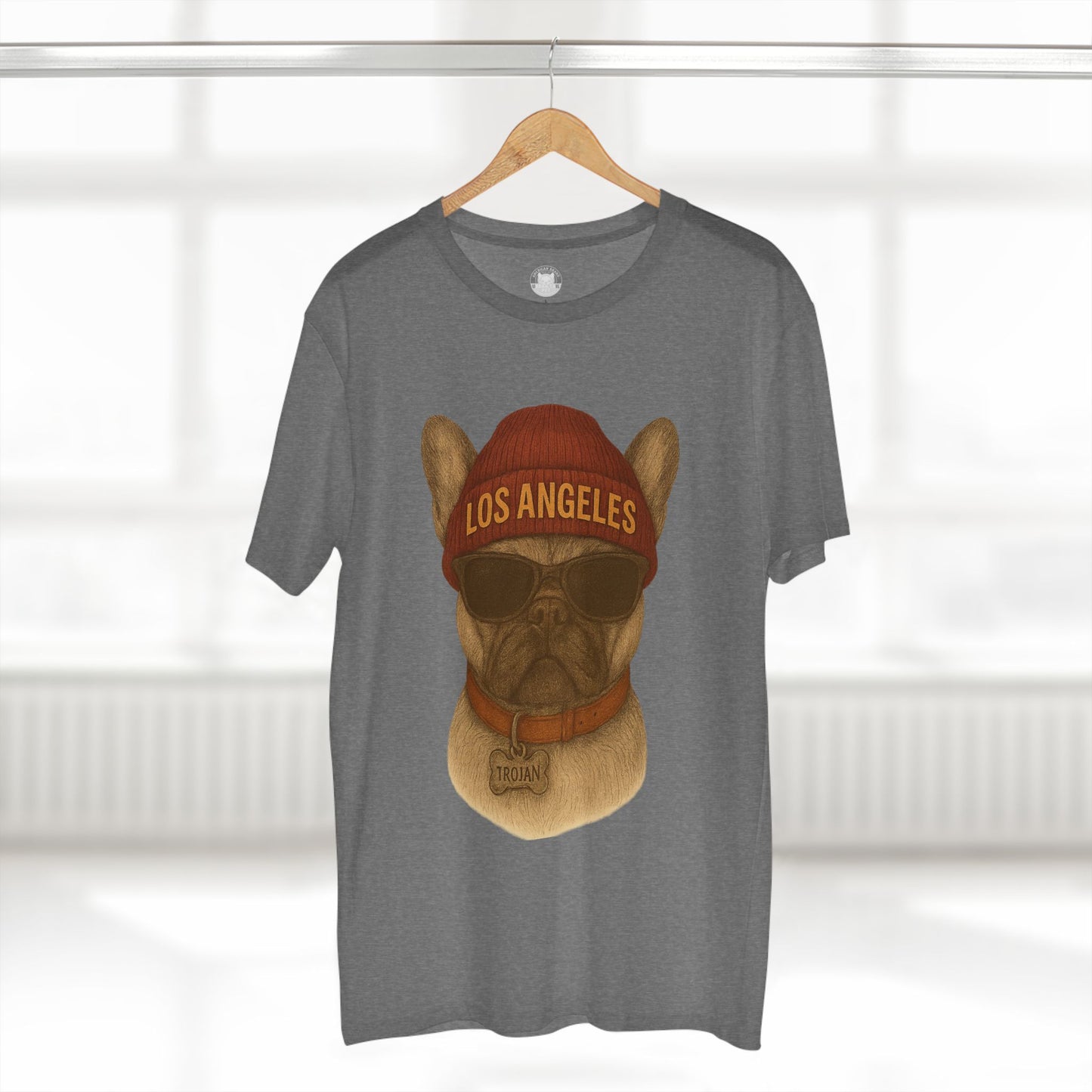 Los Angeles French Bulldog Tee, Trendy Pet Lover Shirt, Unique Gift for Dog Owners, Casual Tee for Every Occasion, Summer Fashion