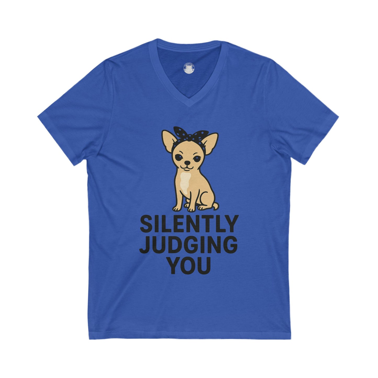 Silently Judging You chihuahua v-neck t-shirt