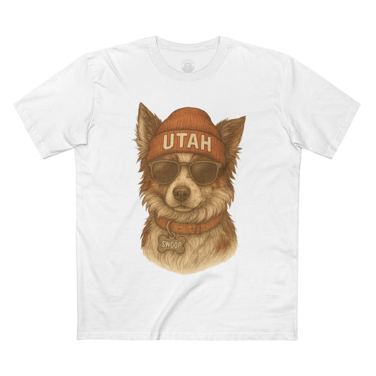 Cool Dog Utah T-Shirt, Pet Lover Tee, Casual Wear, Gift for Dog Owners, Summer Fashion, Unique Animal Art