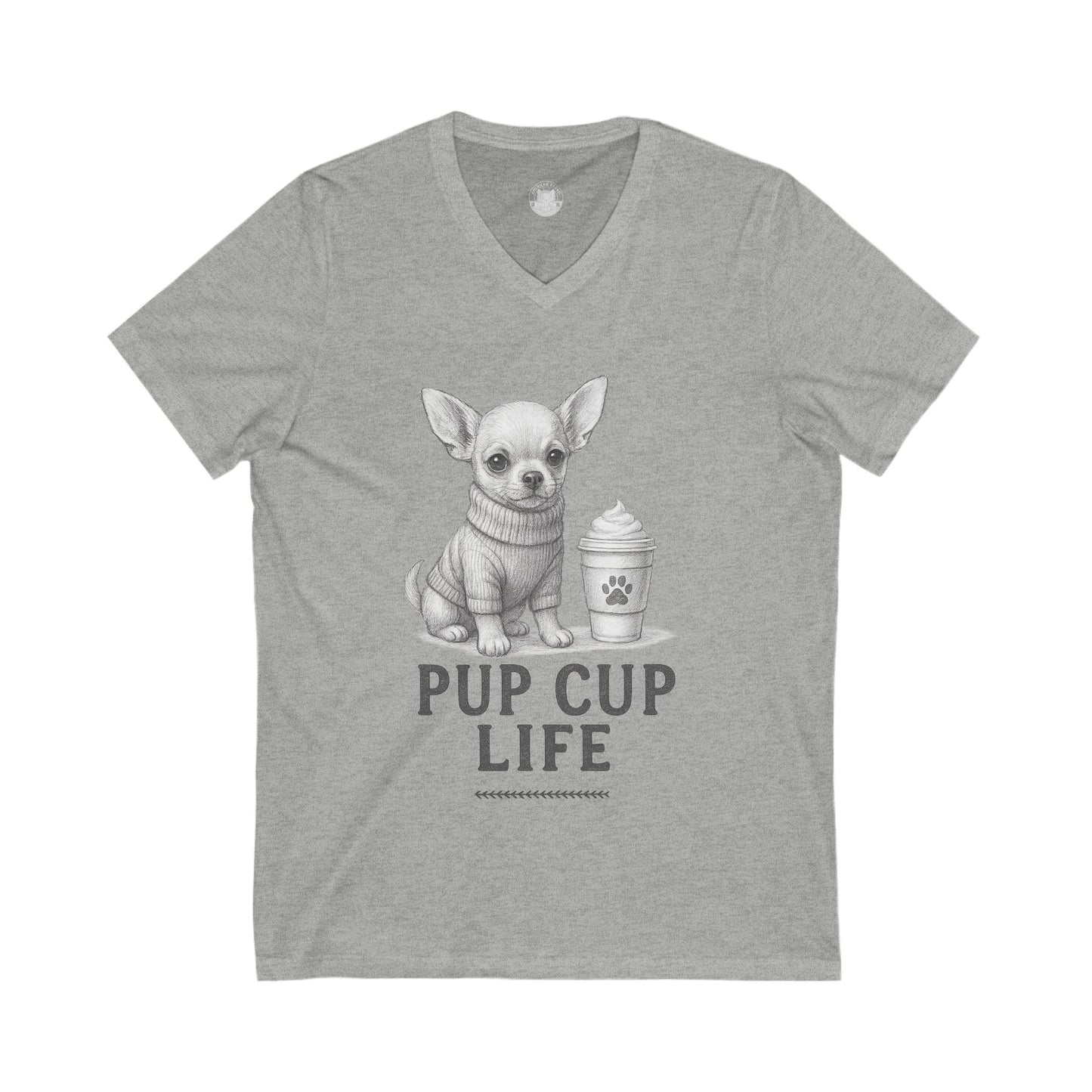 Chihuahua V-Neck Tee - Pup Cup Life