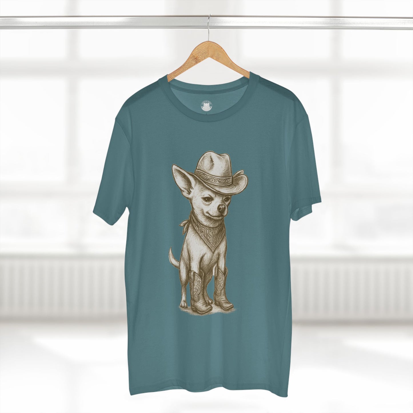 Tee Shirt with Chihuahua Cowboy Design