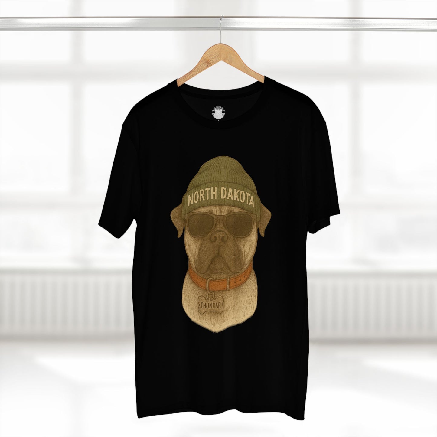 Pug Lover Tee, Dog Graphic T-Shirt, Cute Pet Apparel, Animal Lover Gift, North Dakota Humor Shirt, Casual Everyday Wear