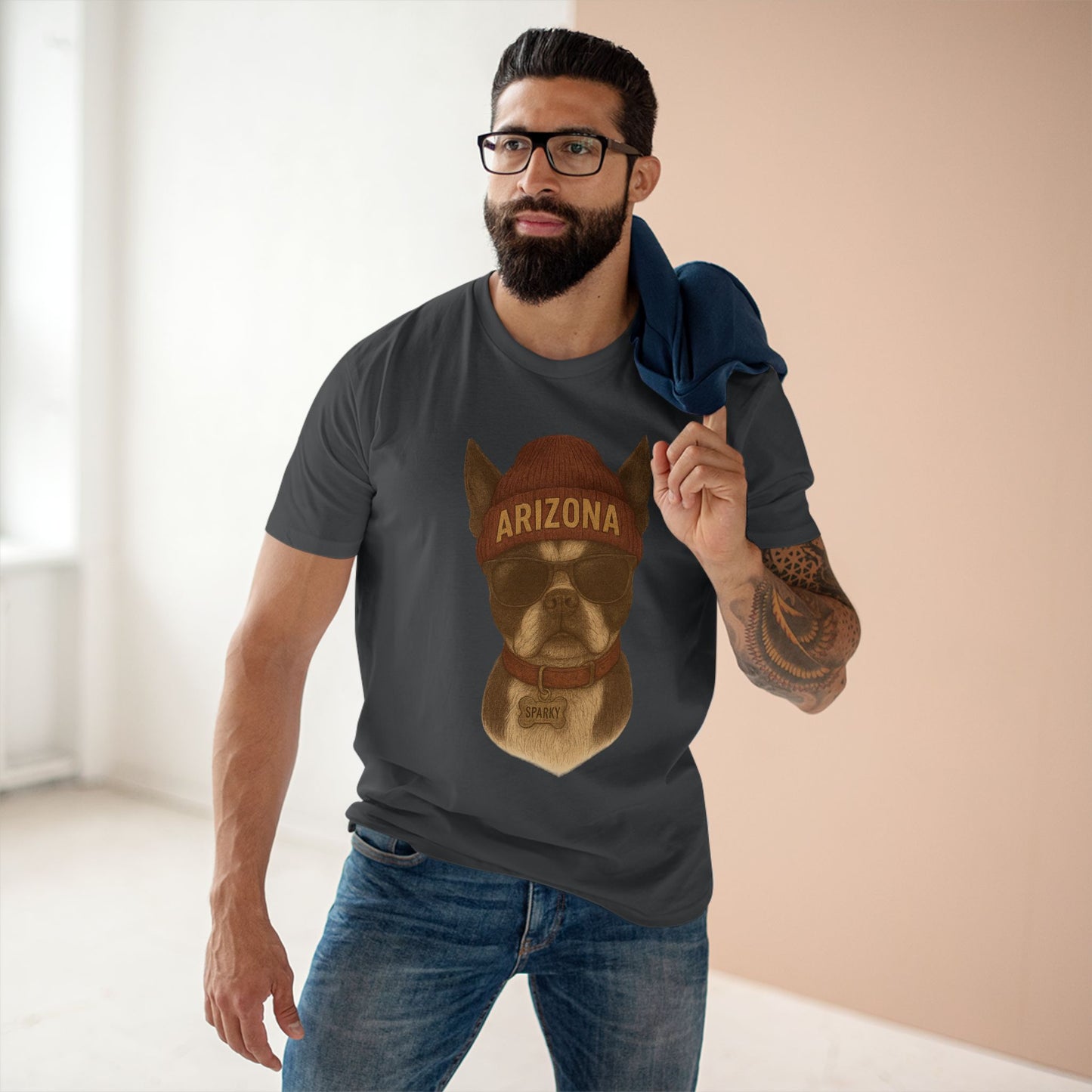 Arizona Dog Graphic Tee, Cute Pet Lover Shirt, Casual Wear, Gift for Dog Owners, Arizona Merchandise, Animal Lover Gift