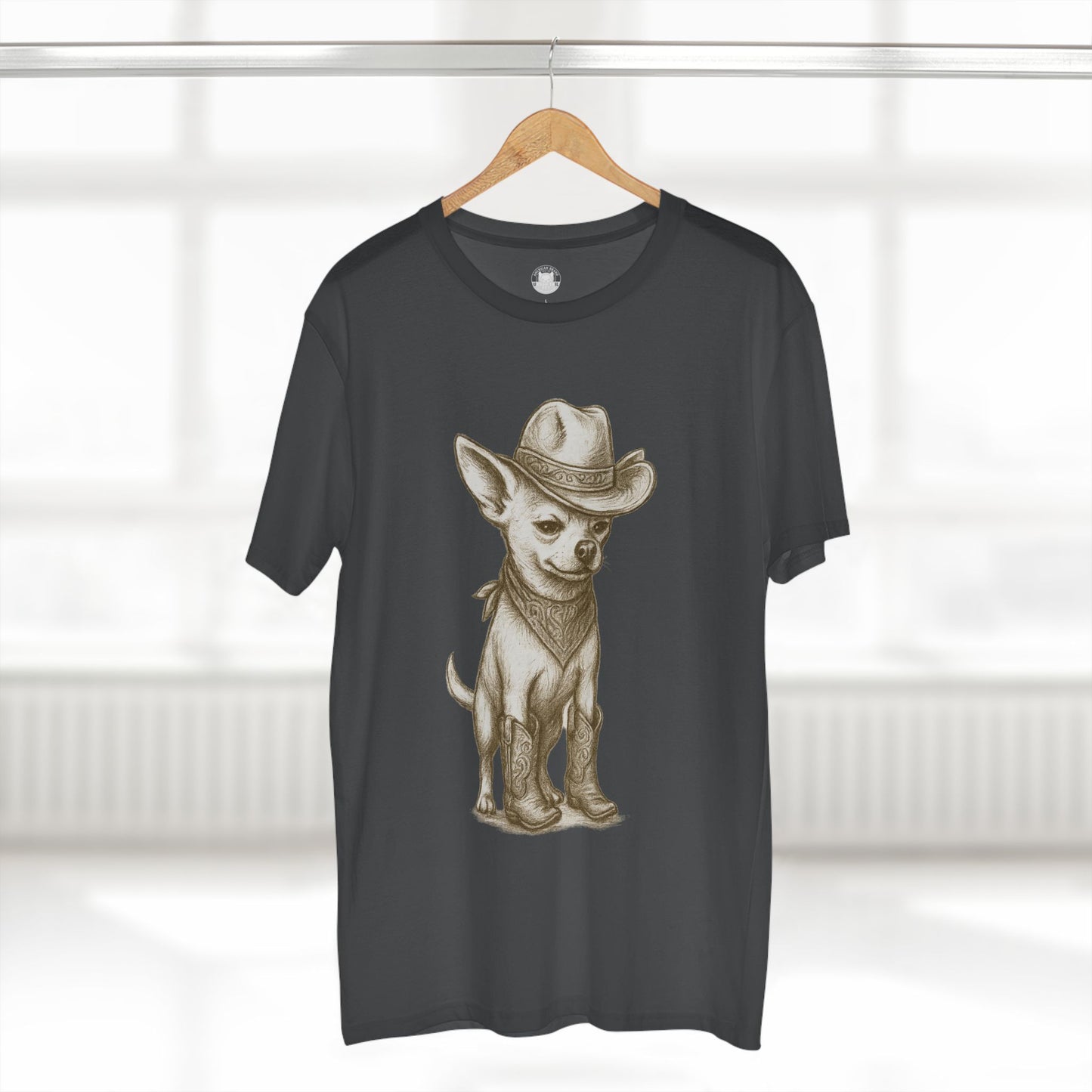 Tee Shirt with Chihuahua Cowboy Design