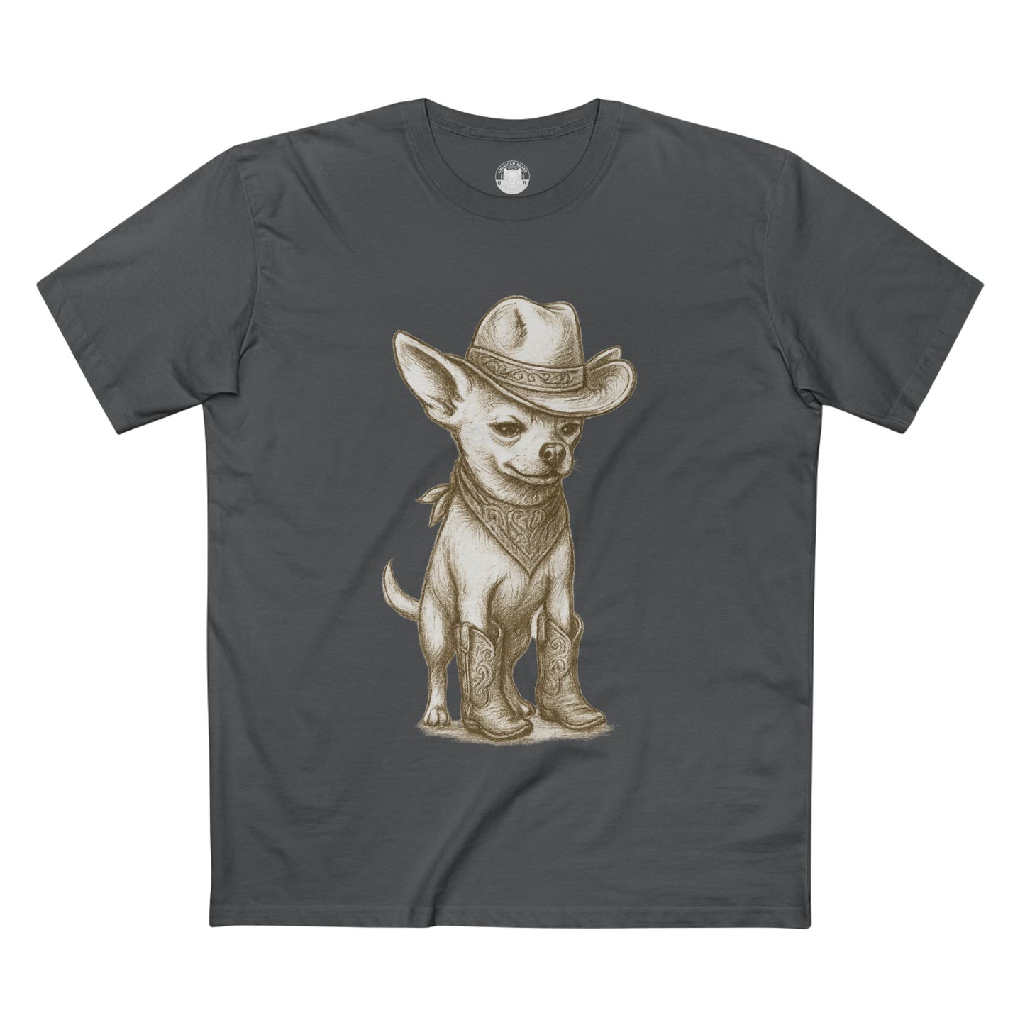 Tee Shirt with Chihuahua Cowboy Design