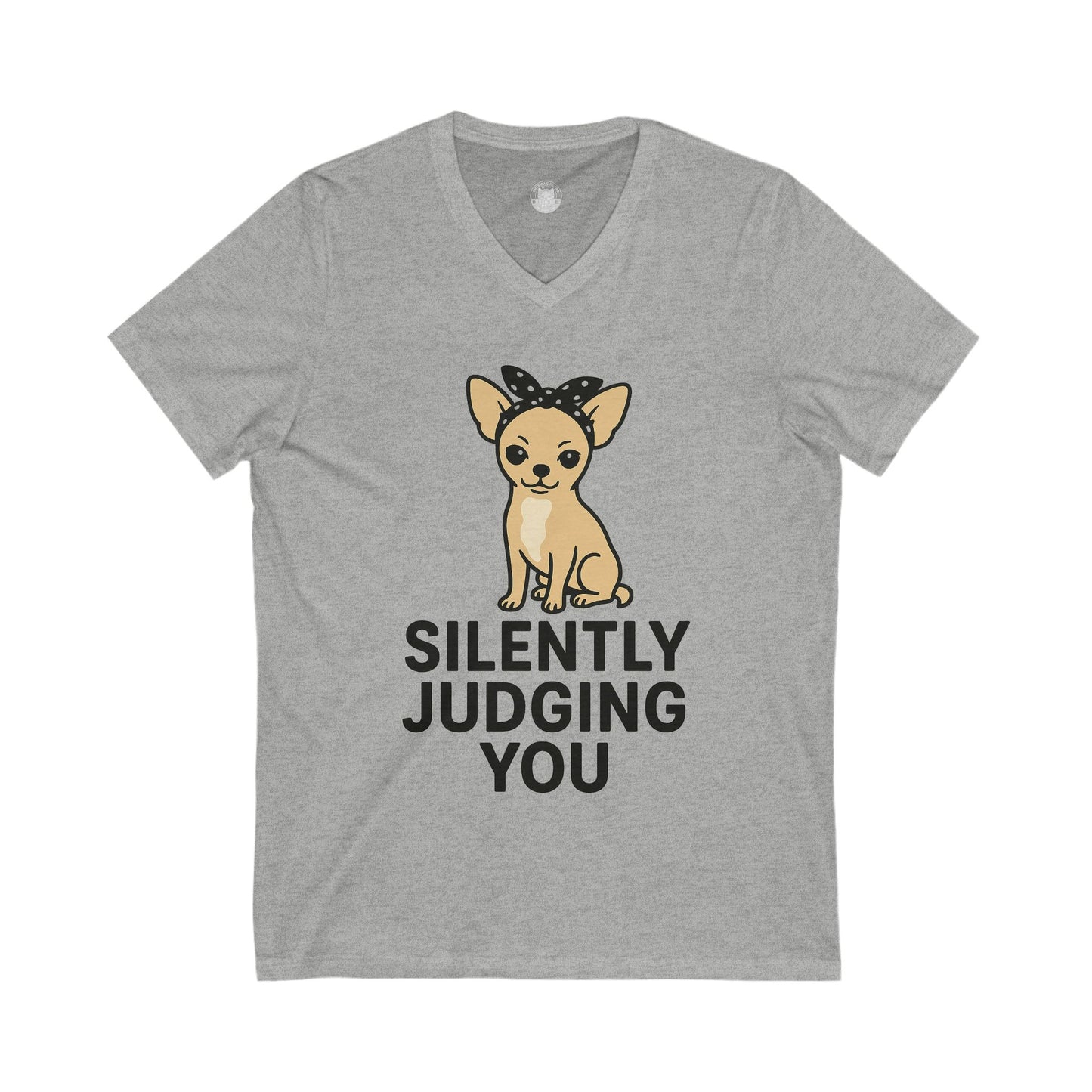 Silently Judging You chihuahua v-neck t-shirt