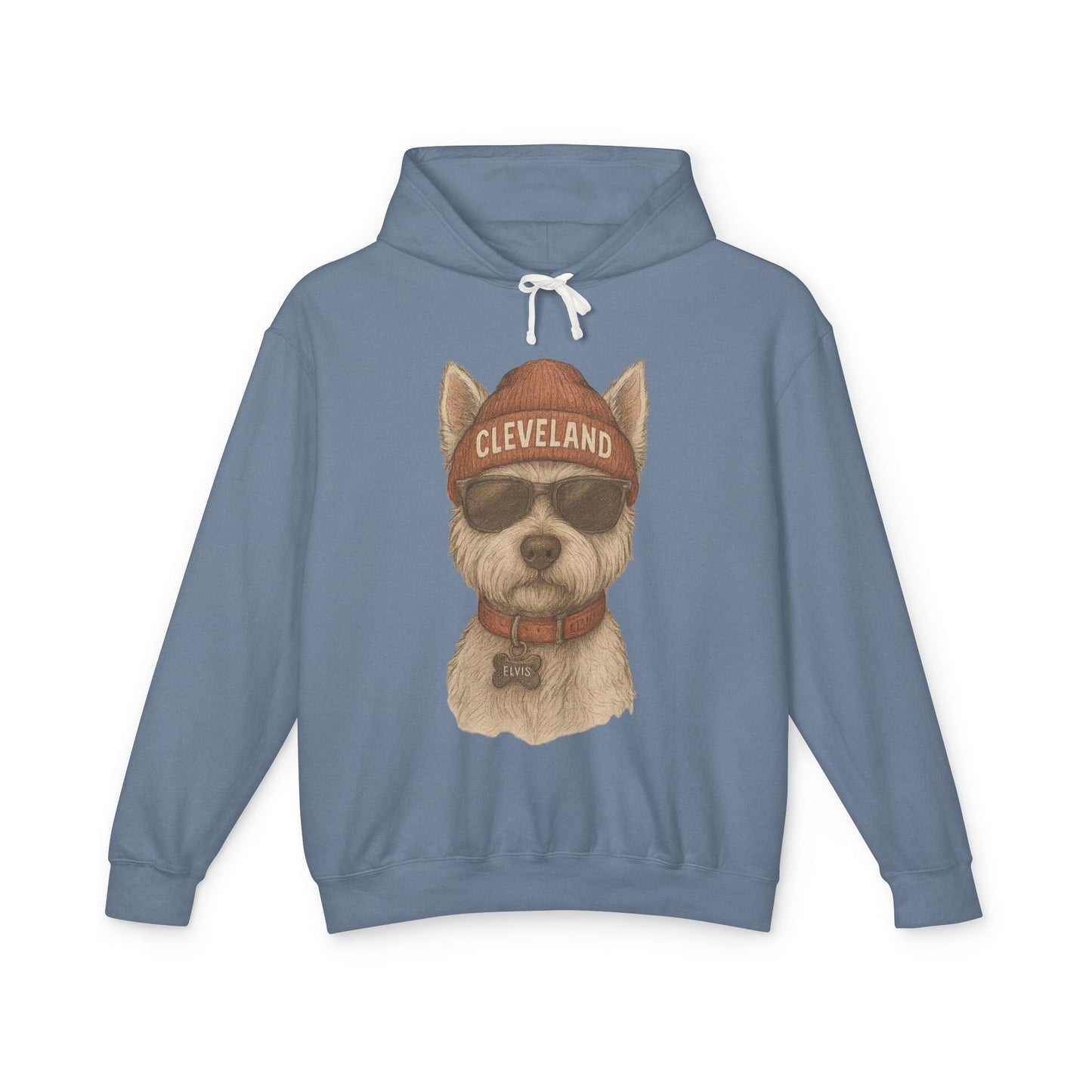 Westie Named Elvis Lightweight Hooded Sweatshirt - Ohio State Football Fans