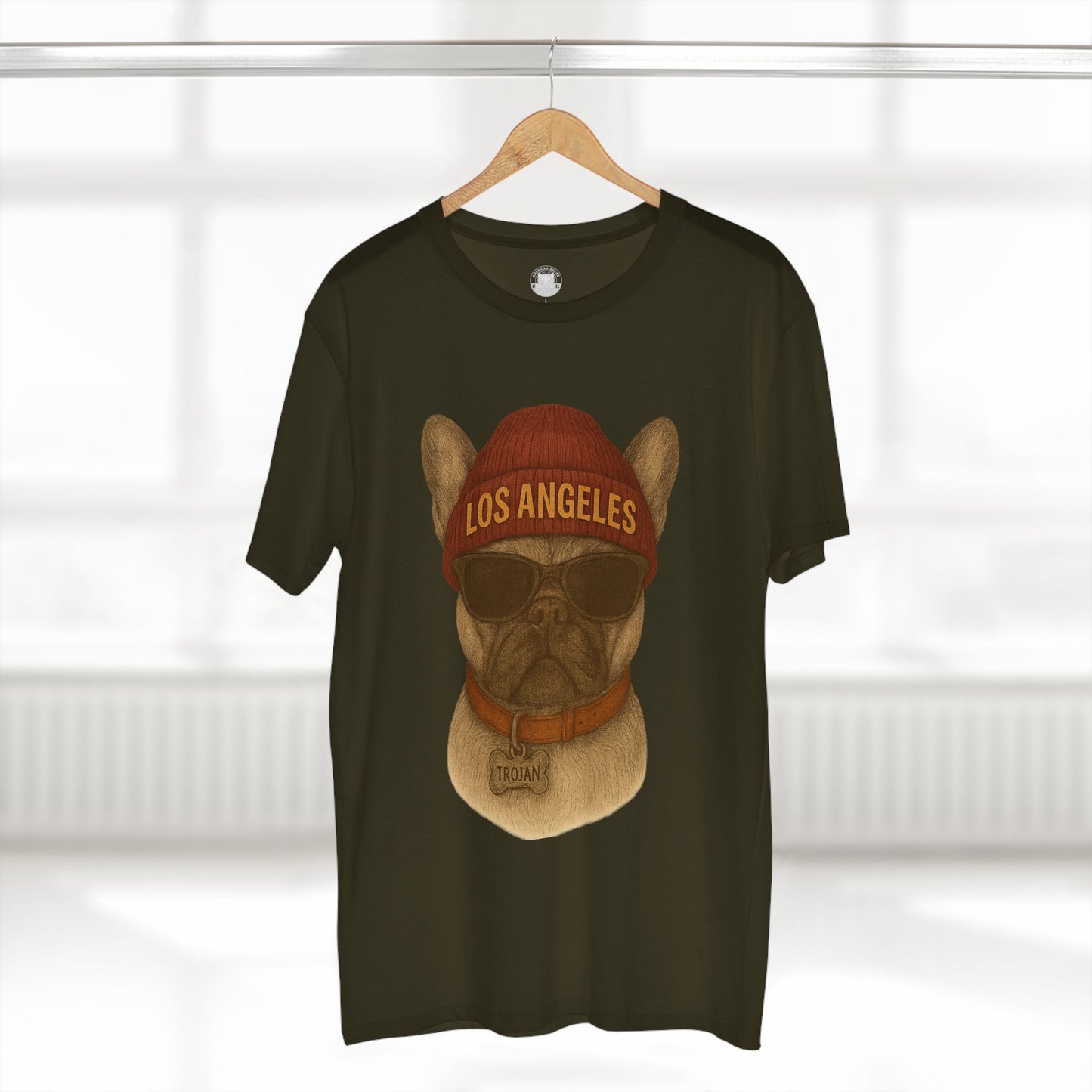 Los Angeles French Bulldog Tee, Trendy Pet Lover Shirt, Unique Gift for Dog Owners, Casual Tee for Every Occasion, Summer Fashion