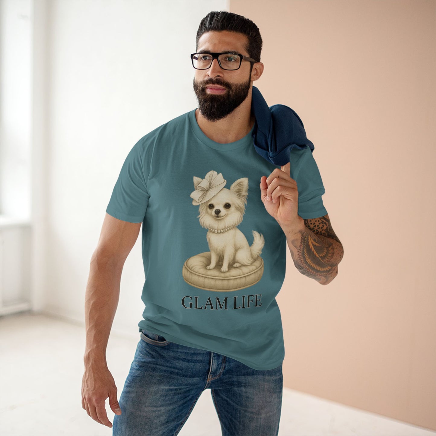 T-Shirt Chihuahua Glam Life Pearls Tee