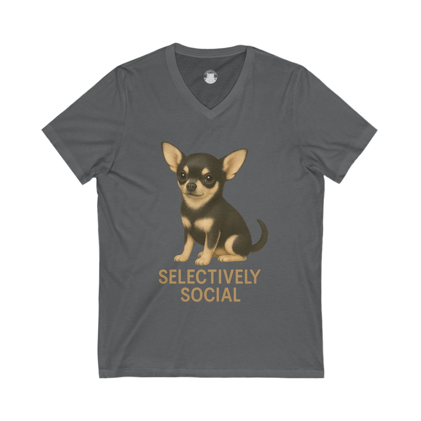Selectively Social Chihuahua neck tee