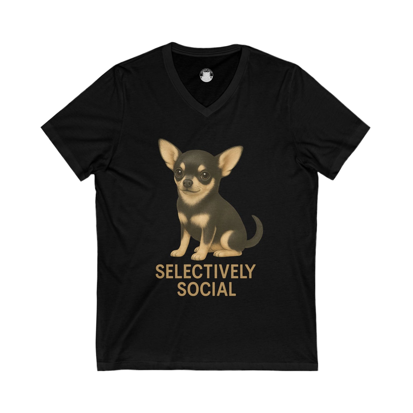 Selectively Social Chihuahua neck tee
