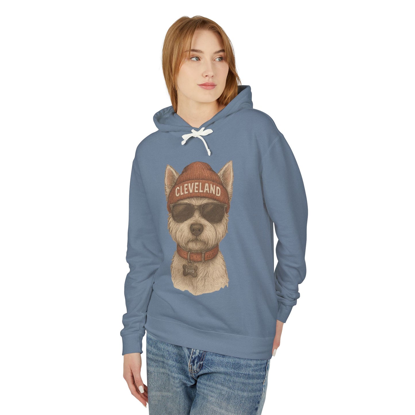 Westie Named Elvis Lightweight Hooded Sweatshirt - Ohio State Football Fans