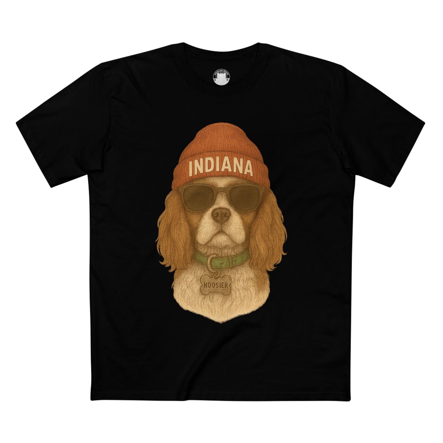 Indiana Dog Graphic Tee, Pet Lover Shirt, Adult Staple T-Shirt, Casual Wear, Fun Gift for Dog Owners, Summer Fashion